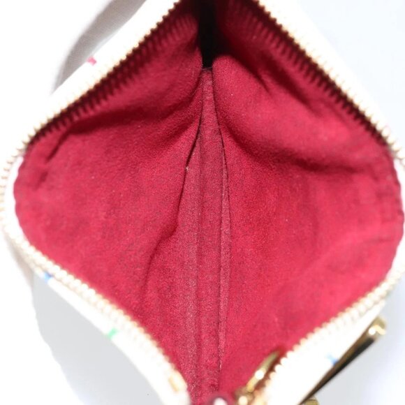 LOUIS VUITTON Monogram Multicolor Pochette MM Pouch White M60028 LV Auth BA7202 - Picture 11 of 16